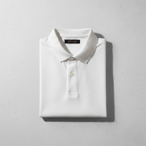 Chomba ZELVOR Essential Piqué – Blanco Óptico