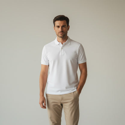 Chomba ZELVOR Essential Piqué – Blanco Óptico