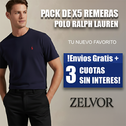 PACK DE 5 REMERAS POLO RALPH LAUREN